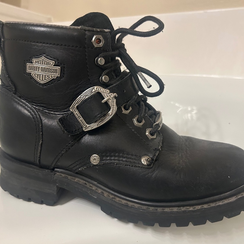 Vintage motorcycle boots